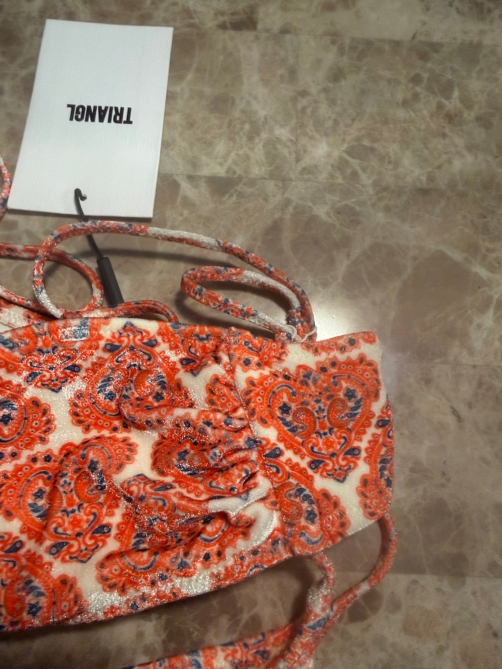 triangl swimwear Orange Paisley Print Bikini Set - Picture 9 of 10